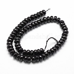Fili di perline di onice nero naturale&nbsp;G-P161-23-12x8mm