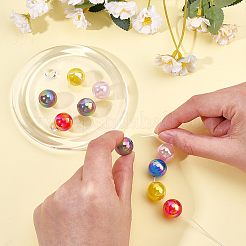 30 Stück UV-beschichtete undurchsichtige Acrylperlen&nbsp;OACR-PH0004-83