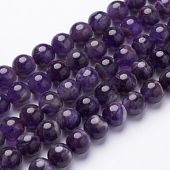 15 Zoll runde natürliche Amethystperlenstränge&nbsp;X-GSR12mmC062