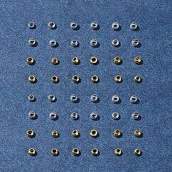 1200 шт. 2 цвета латунные обжимные бусины KK-FS0001-38