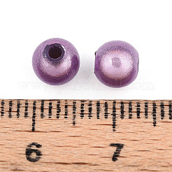 Лакированные бусины из акрила &nbsp;MACR-Q154-6mm-N08