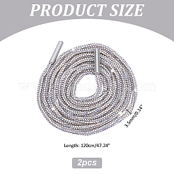 Резиновые шнурки со стразами&nbsp;AJEW-WH0752-498B