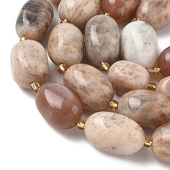 Natürliche sunstone Perlen Stränge&nbsp;G-G453-D01-01