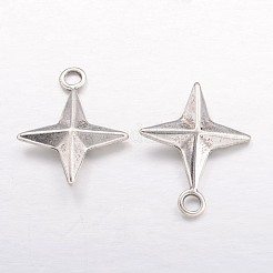 亜鉛合金チャーム  カドミウムフリー＆ニッケルフリー＆鉛フリー  スター  アンティークシルバー色  30x25x6mm  穴：3mm&nbsp;PALLOY-QA3330-AS-FF