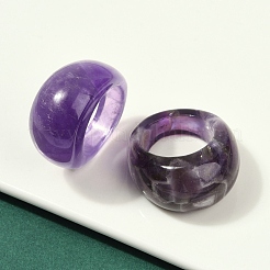 ユニセックスの天然ミックスストーン指輪  15.5mm  内径：18mm&nbsp;RJEW-C128-01