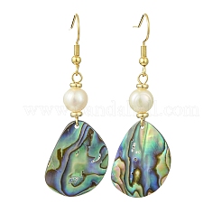 Paua naturales pendientes colgantes shell&nbsp;EJEW-JE07433-01
