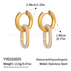 Strass-Ohrhänger aus Edelstahl 304 für Damen&nbsp;UW7347