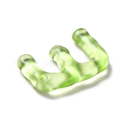 透明樹脂アルファベットペンダント  文字チャーム  文字.e  41~45x33~52.5x8mm  穴：3.5mm&nbsp;LS-RESI-C028-02E