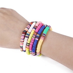 1 нить бусины из полимерной глины ручной работы CLAY-SC0001-32