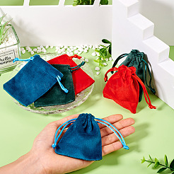 10 шт. бархатных мешочков для хранения украшений на завязках&nbsp;ABAG-TA0001-31A