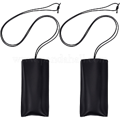 2 Stück rechteckige Brillenaufbewahrungstasche aus PU-Leder&nbsp;ABAG-CN0001-75A