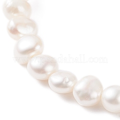 Chip di pietre preziose e braccialetto elasticizzato di perle naturali&nbsp;BJEW-JB07651