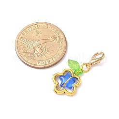 Подвесные украшения из сплава и стекла в форме звезды&nbsp;HJEW-JM03274-01