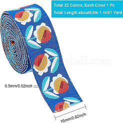 Ruban jacquard polyester brodé&nbsp;SRIB-FG0001-01