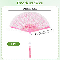 Пластиковые и тканевые складные веера&nbsp;AJEW-WH20020-161B