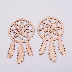 Pendentifs en bois&nbsp;WOOD-WH0101-45