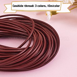 DIYコードネックレス作成キット  100個の鉄製折りたたみカシメエンドパーツ  100PCS丸カン  50個の亜鉛合金カニカンと30mの牛革レザーコード  ミックスカラー  9x3.5x4mm  穴：2mm  100pc&nbsp;DIY-SZ0004-04