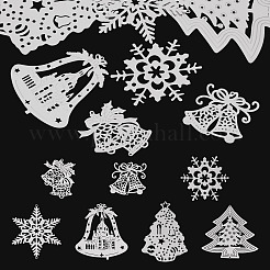 7 pièce 7 styles 201 breloques connecteurs de Noël en acier inoxydable&nbsp;STAS-TA0005-48