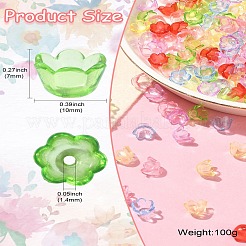 Прозрачные колпачки акриловая бисера MACR-CJC0006-01