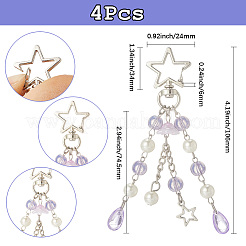 4 шт. подвеска в виде медузы из акрила и АБС-пластика&nbsp;KEYC-SP0001-32C