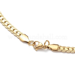 Collier à maillons cubains en acier inoxydable 304 pour hommes et femmes&nbsp;NJEW-E093-03G-02
