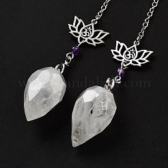 Биолокационные маятники в форме капли из натурального смешанного камня G-K338-11P