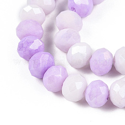 Граненые стеклянные бусины с гальваническим покрытием&nbsp;X-GLAA-C023-02-B07