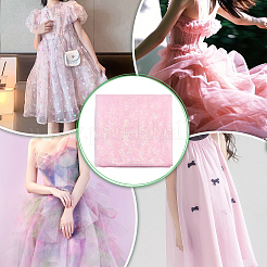 Нейлоновая ткань с узором «бабочка»&nbsp;DIY-WH0678-91B