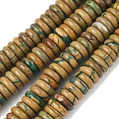 Нити бусин из натурального камня вердит G-B155-B05-4x10mm