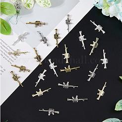 40 шт. 4-х цветные кабошоны из цинкового сплава в стиле панк со стразами&nbsp;MRMJ-HY0001-17