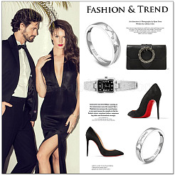 Регулируемые парные кольца из стерлингового серебра с родиевым покрытием 925 пробы JR743A