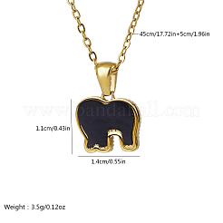 Элегантные двухсторонние подвески в виде слонов из нержавеющей стали и смолы для женщин MJ8222-1