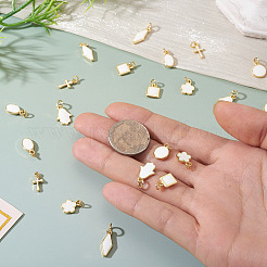 21шт 7 стиля латунные эмалевые подвески&nbsp;KK-TA0003-19A