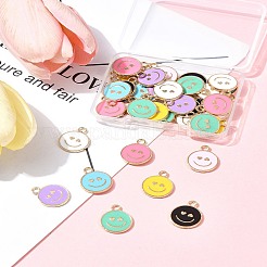 40шт 8 цвета сплава эмалевые подвески&nbsp;ENAM-FS0002-06