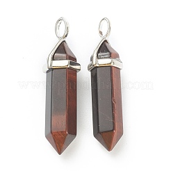 Окрашенные и нагретые натуральные красные тигровые глаза с острыми концами&nbsp;G-M378-01P-A20