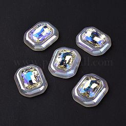 Акриловые кабошоны с радужным переливчатым покрытием OACR-E011-07