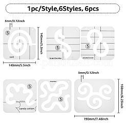 6 шт. 6 шаблона для стегания из акрила DIY-HY0001-67