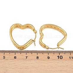 Серьги-кольца в форме сердца из нержавеющей стали 304 EJEW-I320-27G-03