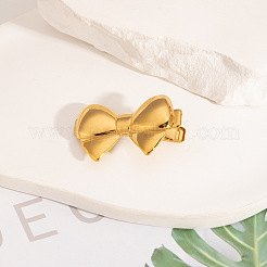 Комплект из заколки-бантика из кожи аллигатора и серег-гвоздиков для женщин из нержавеющей стали 304 MP9402-1