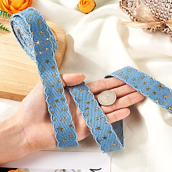 5 ярд полиэстеровой ленты для тиснения с 3D-звездой и золотом&nbsp;OCOR-TAC0023-14B