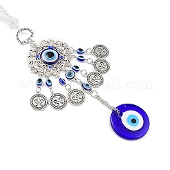 Украшения из сплава лэмпворк от сглаза HJEW-M005-02C-AS