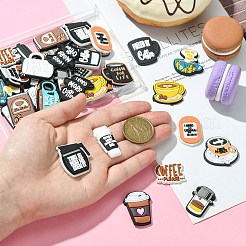 40 Stück 20 Stile Kaffee-Stil PVC-Cabochons&nbsp;KY-CJ0002-02