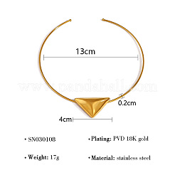 Женские ожерелья-чокеры с треугольными манжетами из нержавеющей стали 304 FS-WG174AB-01