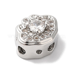 Латунные микропаве из прозрачного кубического циркония&nbsp;KK-G503-10P