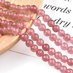 Природного кварца клубники нитей бисера G-S150-10-6mm