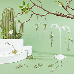 Kit de fabrication de boucles d'oreilles à thème vert DIY 169 pièce&nbsp;DIY-SC0015-20P