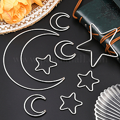 20 шт. 4 стиля железного кольца для самодельной плетеной сети/паутины с перьями&nbsp;IFIN-SP0001-52