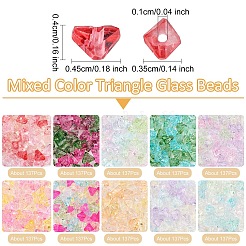 1370шт 10 цвета прозрачные стеклянные бусины&nbsp;GLAA-YW0004-58