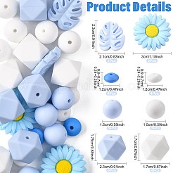 30шт пищевые экологически чистые силиконовые бусины&nbsp;SIL-FS0001-26A