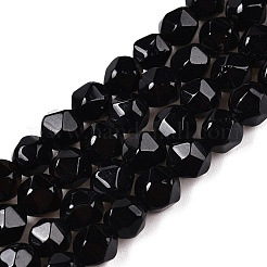Бусины из натурального черного агата (окрашенные и нагретые) G-T138-221A